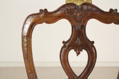 sillas, estilo barroco, dorado, 700, Veneto, nogal, hecha en Italia, #antiquariato, #sedie, #dimanoinmano
