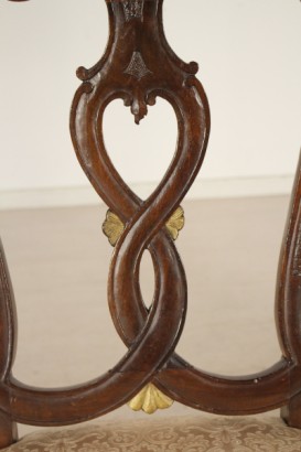 sillas, estilo barroco, dorado, 700, Veneto, nogal, hecha en Italia, #antiquariato, #sedie, #dimanoinmano