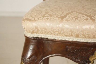 sillas, estilo barroco, dorado, 700, Veneto, nogal, hecha en Italia, #antiquariato, #sedie, #dimanoinmano