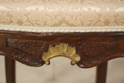 sillas, estilo barroco, dorado, 700, Veneto, nogal, hecha en Italia, #antiquariato, #sedie, #dimanoinmano