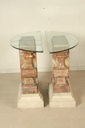 Par de consola de mármol