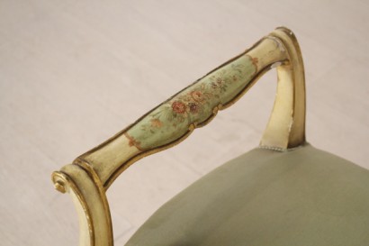 lacado banco, acolchado, policromía, lacado madera estilo, barroco, 900, hecho en Italia, #bottega, #mobiliinstile, #dimanoinmano