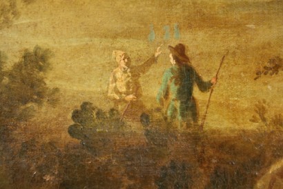 Kunst, Antiquität, Gemälde, paar Landschaften, Öl auf Leinwand, spätes 19., #arte, #pitturaantica, #dimanoinmano