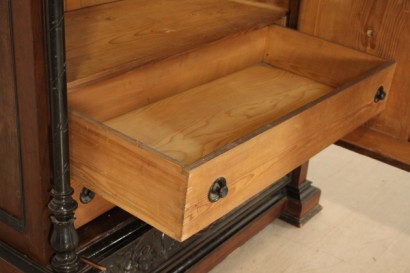 Umbertino, miroir, placard, placage, acajou, 800, 1800, fait en Italie, #bottega, #umbertino, #dimanoinmano