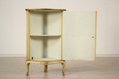 coin placard, décoration laquée, florale, polychrome, 900 de Baroque, fin, fait en Italie, #bottega, #barocchetto, #dimanoinmano