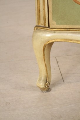 coin placard, décoration laquée, florale, polychrome, 900 de Baroque, fin, fait en Italie, #bottega, #barocchetto, #dimanoinmano