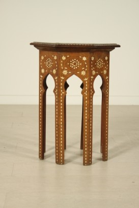 Tavolino intarsiato avorio