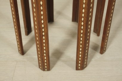 Tavolino intarsiato avorio