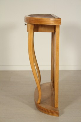 Consol, 50 Jahre, Ahorn, Stoff, Glas, hergestellt in Italien, #modernariato, #mobilio, #dimanoinmano