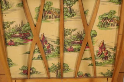 Consol, 50 Jahre, Ahorn, Stoff, Glas, hergestellt in Italien, #modernariato, #mobilio, #dimanoinmano