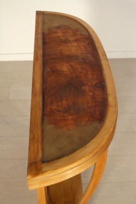 Consol, 50 Jahre, Ahorn, Stoff, Glas, hergestellt in Italien, #modernariato, #mobilio, #dimanoinmano