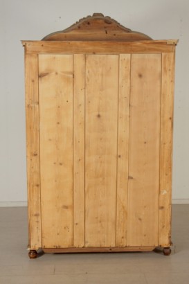 Gabinete, librería, vidrio, moldeado, nuez, 800, 900, hecha en Italia, #bottega, #umbertino, #dimanoinmano
