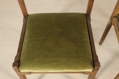 sedia, Cassina, faggio, imbottitura, velluto, anni 60, made in italy, #antiquariato, #modernariato, #sedie, #dimanoinmano