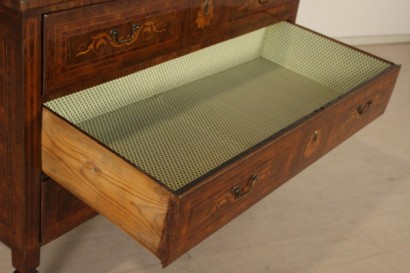 Kommode, Kiefer, Nussbaum, Buchsbaum, neoklassischen, 1700, Piacenza, hergestellt in Italien, #antiquariato, #cassettoni, Kommode, #dimanoinmano