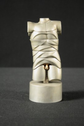 art contemporain, XXe siècle, vers la fin de 1960, début 1970, Miguel Ortiz Berrocal (1933-2006), sculptures, volume, métal mini david, statues, en aluminium, de construire, #arte, #contemporanea, #dimanoinmano