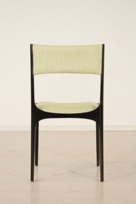 sedie, Giuseppe Gibelli, ebano, imbottitura, tessuto, anni 50, sormani, #modernariato, #sedie, #dimanoinmano