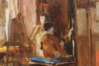 arte del siglo XX, Henry fanning (1897-1981), 1934, óleo sobre madera, firmada y fechada