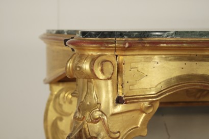 Mesa consola con espejo de Louis Philippe