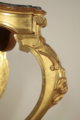 Mesa consola con espejo de Louis Philippe