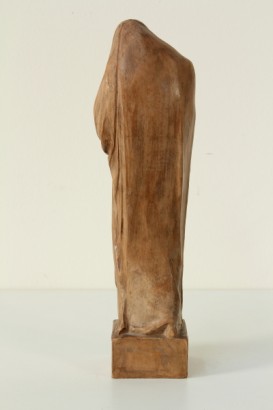 antigüedades, objetos de arte, Leonardo Bistolfi (1859-1933), escultura de terracota, cerámica, Virgen con el niño, María y Jesús, Virgen, estatua religiosa pared, devoción, #antiquariato, #oggettistica, #dimanoinmano