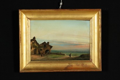huile sur toile, 800, #dimanoinmano, #ottocento, #arte, cadre