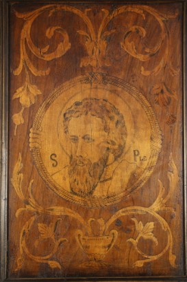 Stallo intarsiato XVII sec