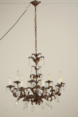Lampadario ferro battuto
