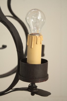 Lampadario in ferro battuto