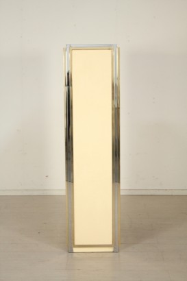 vetrina, anni 70, anni 80, made in italy, legno laccato, metallo, ottone, vetro fumè, #modernariato, #mobilio, #dimanoinmano