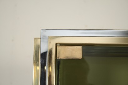 vetrina, anni 70, anni 80, made in italy, legno laccato, metallo, ottone, vetro fumè, #modernariato, #mobilio, #dimanoinmano