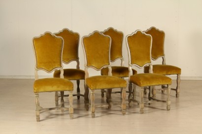 Gruppo 6 sedie in stile