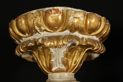 Fackel Träger, geschnitzt Holz, vergoldete, neoklassischen, made in Italy, #antiquariato, #lampadari, #dimanoinmano