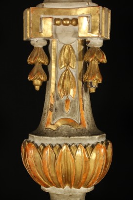 Fackel Träger, geschnitzt Holz, vergoldete, neoklassischen, made in Italy, #antiquariato, #lampadari, #dimanoinmano