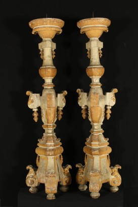 Fackel Träger, geschnitzt Holz, vergoldete, neoklassischen, made in Italy, #antiquariato, #lampadari, #dimanoinmano