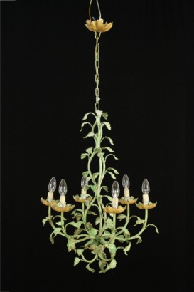 Kronleuchter, Schmiedeeisen, 900, in Italien, Lack, Gold, #bottega, #illuminazione, #dimanoinmano