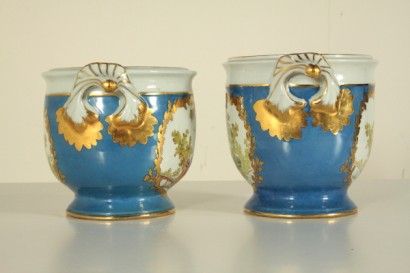 Paar, Cachepot, 800, 900, Dekorationen in Gold, #antiquariato, #oggettistica, #dimanoinmano