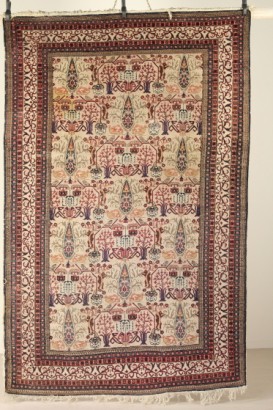 Teppich, Iranisch, Baumwolle, Wolle, #Antiquitäten, #Teppiche, # {* $ 0 $ *}