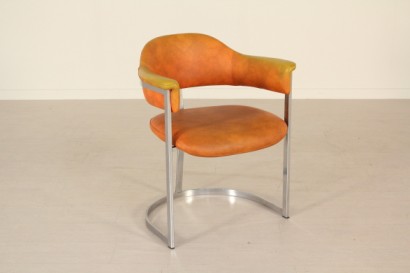 Stühle, Metall, Leder, hergestellt in Italien, #modernariato, #sedie, #dimanoinmano