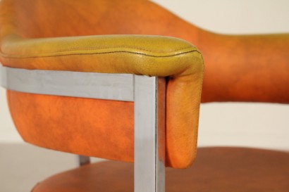 Stühle, Metall, Leder, hergestellt in Italien, #modernariato, #sedie, #dimanoinmano