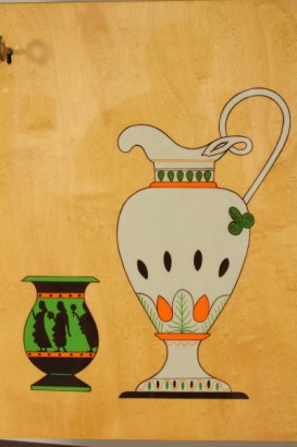 Mobile, furniert 50 Jahre, Holz, Mahagoni, Pappel, Dekorationen, Metall, hergestellt in Italien, #modernariato, #mobilio, #dimanoinmano