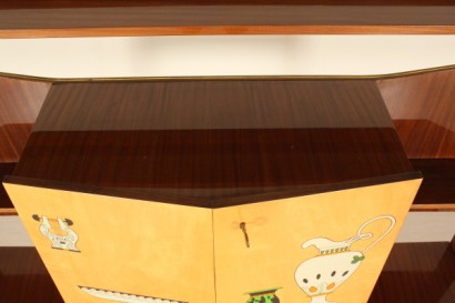 Mobile, furniert 50 Jahre, Holz, Mahagoni, Pappel, Dekorationen, Metall, hergestellt in Italien, #modernariato, #mobilio, #dimanoinmano