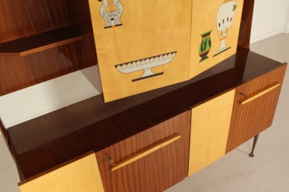 Mobile, furniert 50 Jahre, Holz, Mahagoni, Pappel, Dekorationen, Metall, hergestellt in Italien, #modernariato, #mobilio, #dimanoinmano