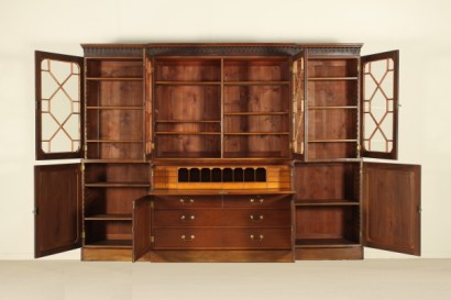 Englischer Bücherschrank mit Schreibtisch