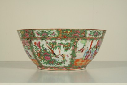 Antiquariato, oggettistica, ceramiche, porcellane, Cina, epoca Qing, inizi XX secolo, smalti famiglia rosa, ciotola punch, #antiquariato, #oggettistica, #dimanoinmano
