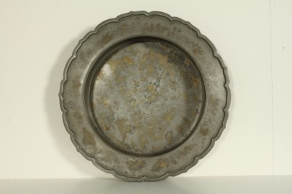 Antiquitäten, Geschenke, China, Qing-Dynastie, 2. Hälfte des 18. Jahrhunderts, Hand-Waschbecken, Zinn, Kupfer, multilobulated unterstrichen, #antiquariato, #oggettistica, #dimanoinmano