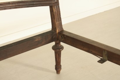 Cama marco, cama doble, neioclassico, 800, nogal, hecha en Italia, #antiquariato, #letti, #dimanoinmano