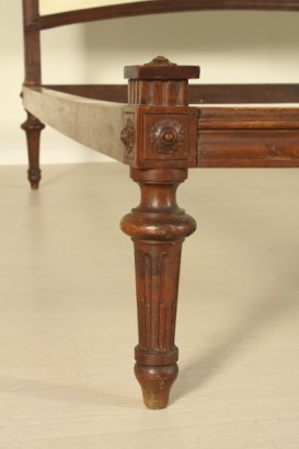 Cama marco, cama doble, neioclassico, 800, nogal, hecha en Italia, #antiquariato, #letti, #dimanoinmano