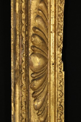 marco, madera tallado, dorada, 800, flores, oro, hecha en Italia, #antiquariato, #specchi, #cornici, #dimanoinmano,