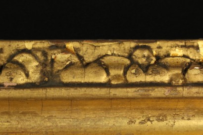 marco, madera tallado, dorada, 800, flores, oro, hecha en Italia, #antiquariato, #specchi, #cornici, #dimanoinmano,