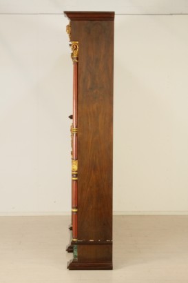 Bibliothek, Neo-Renaissance, 900, furnierte Holz, Nussbaum, hergestellt in Italien, #bottega, #mobiliinstile, #dimanoinmano